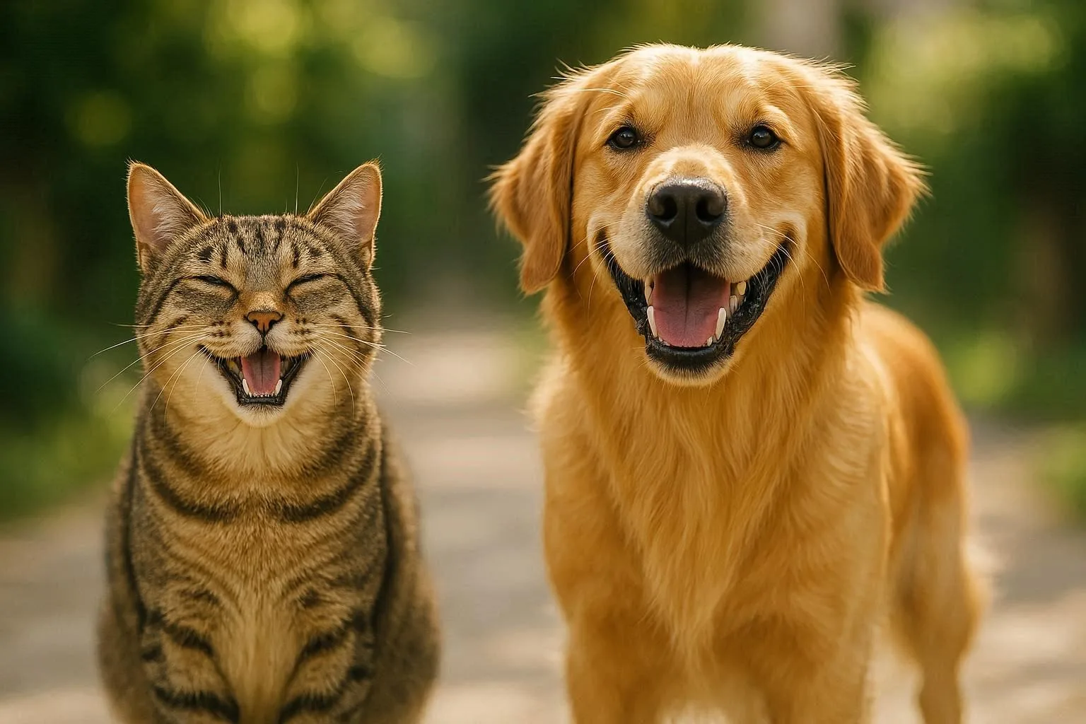 سگ و گربه خوشحال پس از دریافت خدمات حرفه‌ای زیوا پت